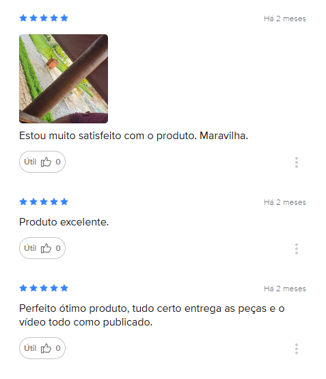 Avaliações de compradores dos toldos